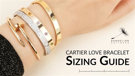 sizing cartier love bracelet|cartier size chart bracelet.